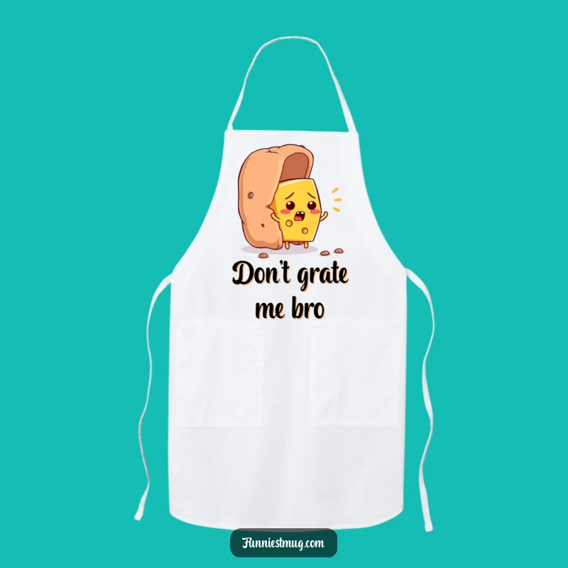 Funny Cheese Escape Apron: Cook with Humor, Flustered Cheese on Duty