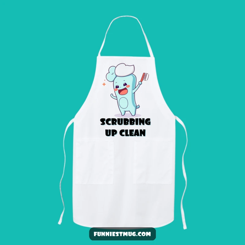 Funny Kawaii Toothbrush Apron: Cook Up Laughs in the Kitchen