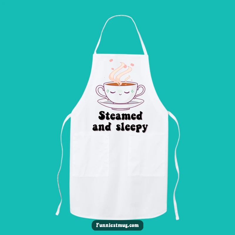 Funny Napping Teacup Apron: Dreamy Kitchen Wear, Charming Gift