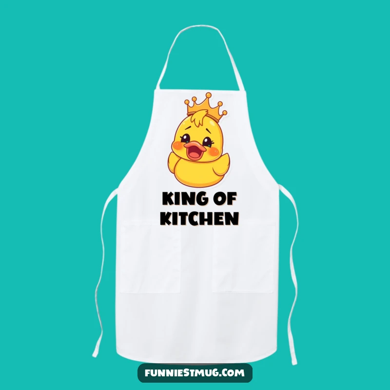 Funny Rubber Ducky Crown Apron: Shocked Joy Kitchen Wear, Fun Gift