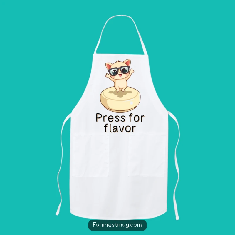 Funny Dancing Button Chef Creature Apron: Hilarious Kitchen Dance Party