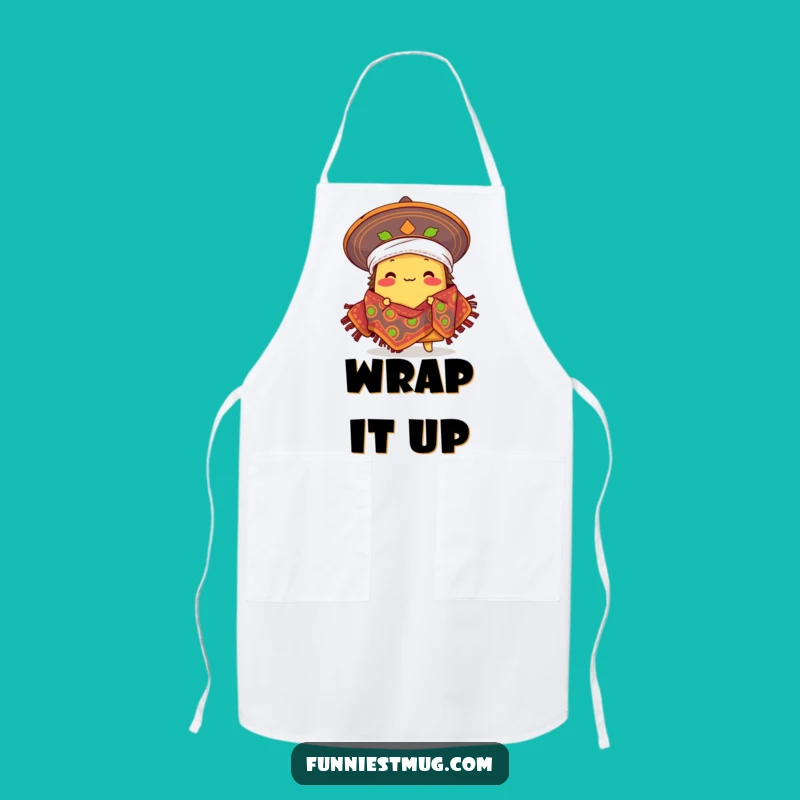 Funny Taco Fiesta Apron: Cook with Humor, Taco Sombrero Style