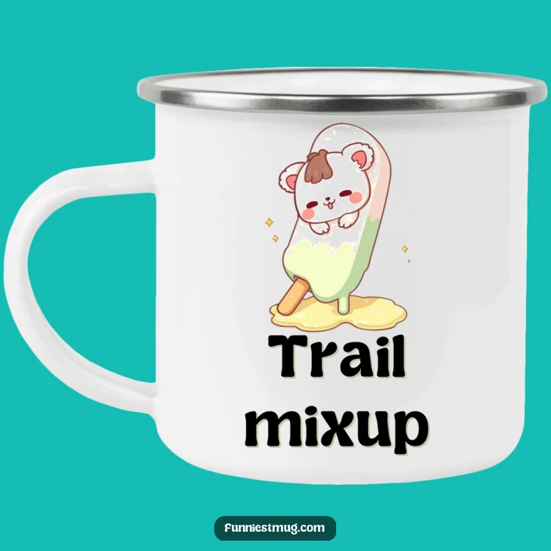 Funny Animal Chocolate Slip Camping Mug: Hilarious Sweet Treat Adventure