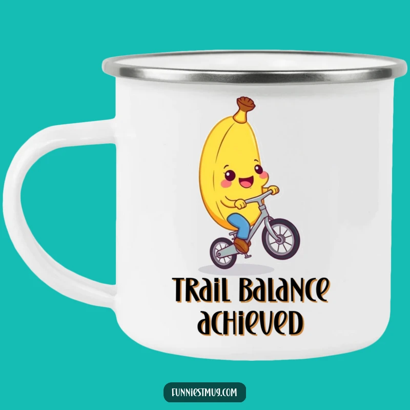 Funny Banana Unicycle Camping Mug: Adventure With A Side Of Laughter!