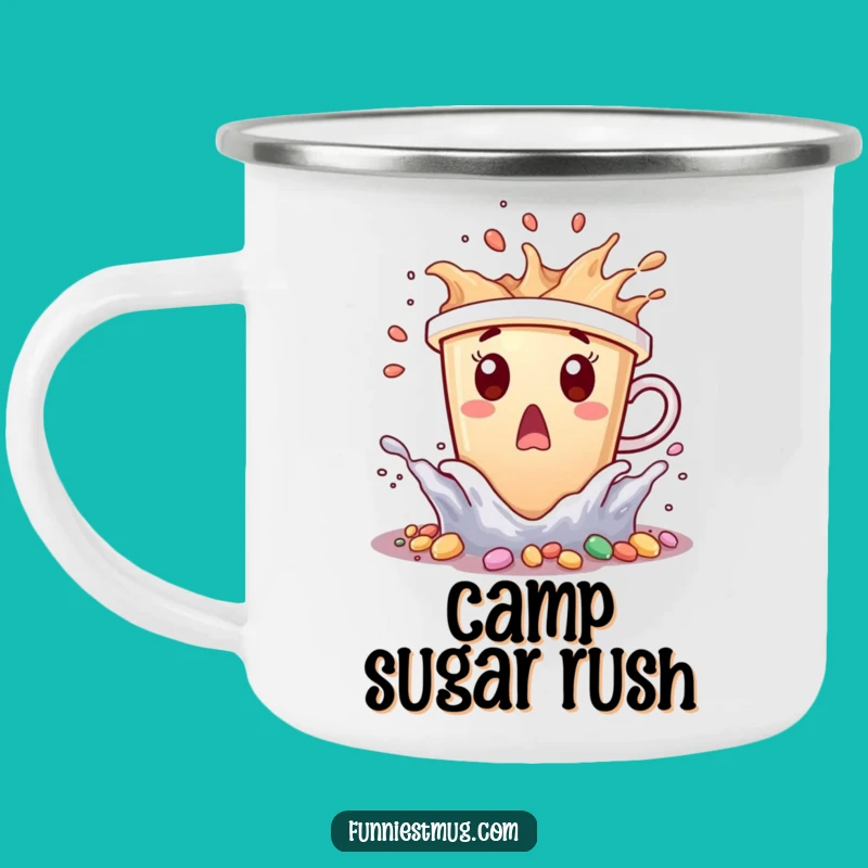 Funny Coffee Cup Camping Mug: Trailside Sweet Splash, Outdoor Funny Gift
