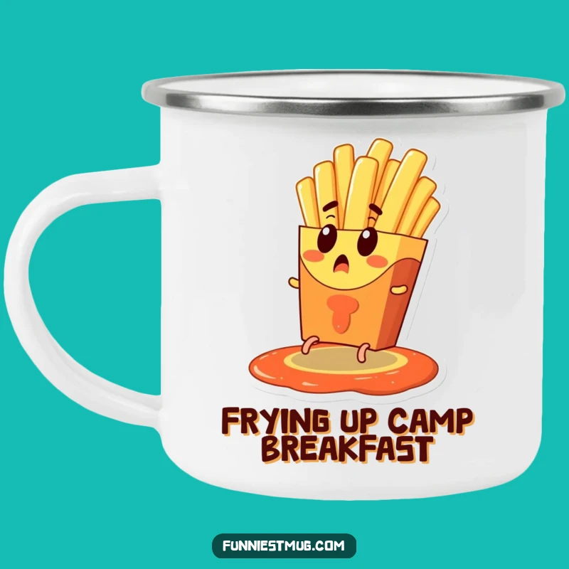 Funny French Fry Escape Camping Mug - Durable and Hilarious Outdoor Companion