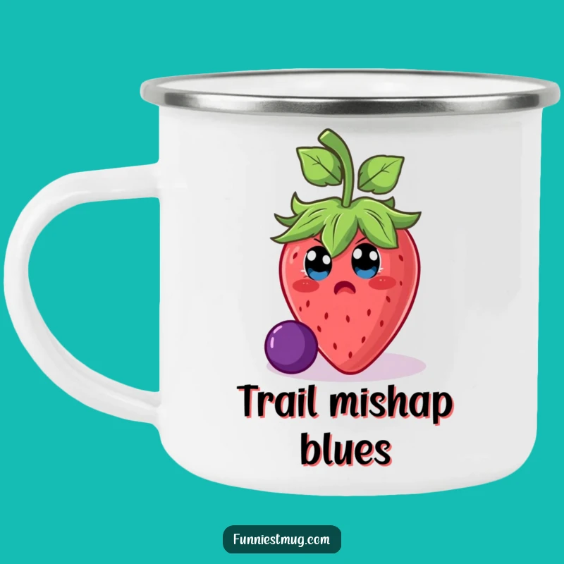 Funny Strawberry Slip Camping Mug: Adventure With A Side Of Surprise!