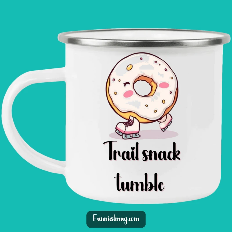 Funny Donut Hole Fall Camping Mug: Outdoor Sweet Skater Fun Gift