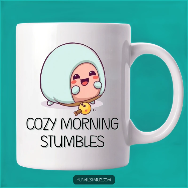 Funny Kawaii Slipper Tripping Mug: Hilarious House Hazard Humor Gift