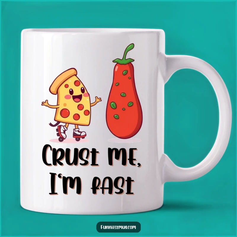 Funny Pizza Roller Skater Mug: Hilarious Foodie Gift for Laughs