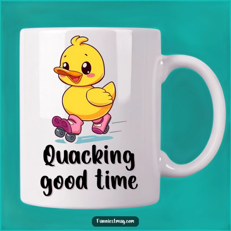 Funny Roller Skate Duck Mug: A Hilarious Gift for Speedy Fun Lovers