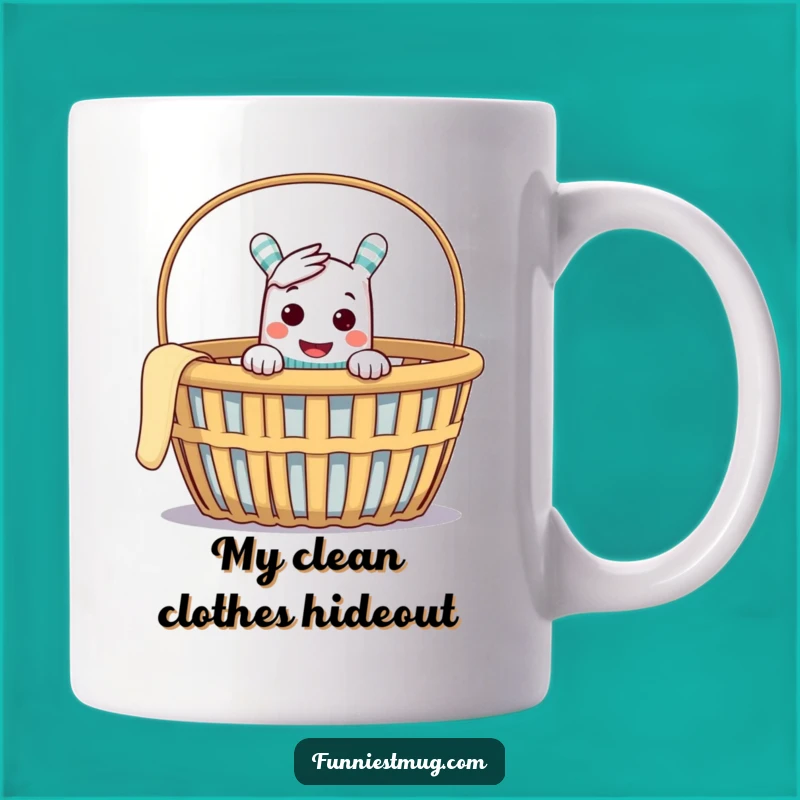 Funny Sock Puppet Laundry Basket Mug - Hilarious Mischief Maker Gift