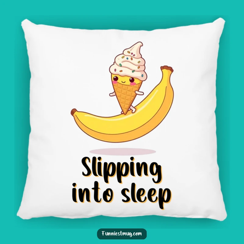 Funny Ice Cream Cone Pillow: Comfy Sprinkled Character Slip Decorative Funny Gift