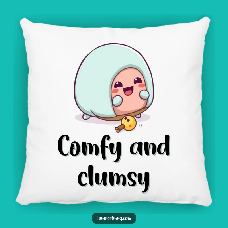 Funny Kawaii Slipper Tripping Pillow: Cuddle Up with House Comedy