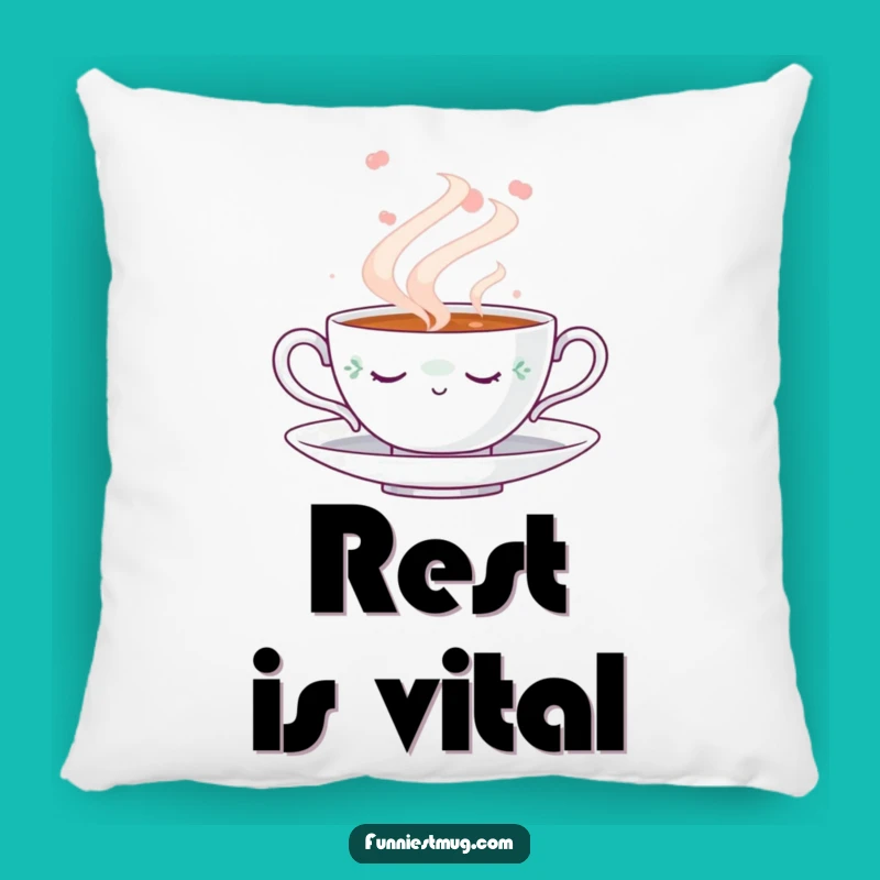 Funny Napping Teacup Pillow: Cozy Steam Dream Cushion, Soft Gift
