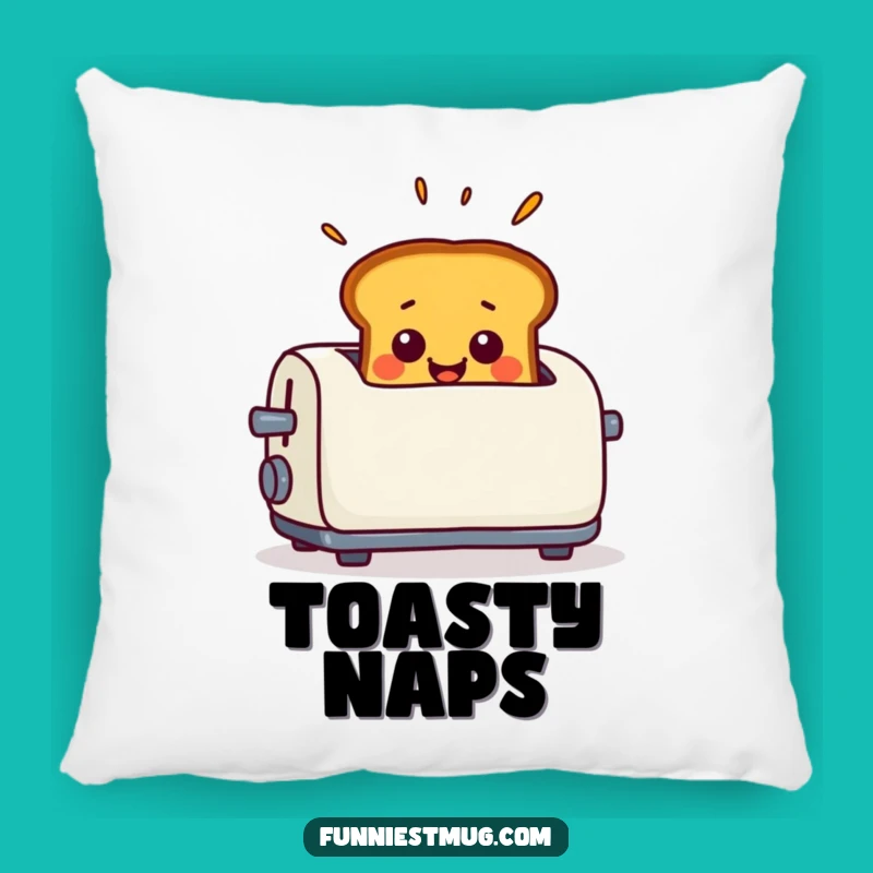 Funny Toast Surprise Pillow - Smiling Pop-Up Cushion, Cozy Breakfast Gift