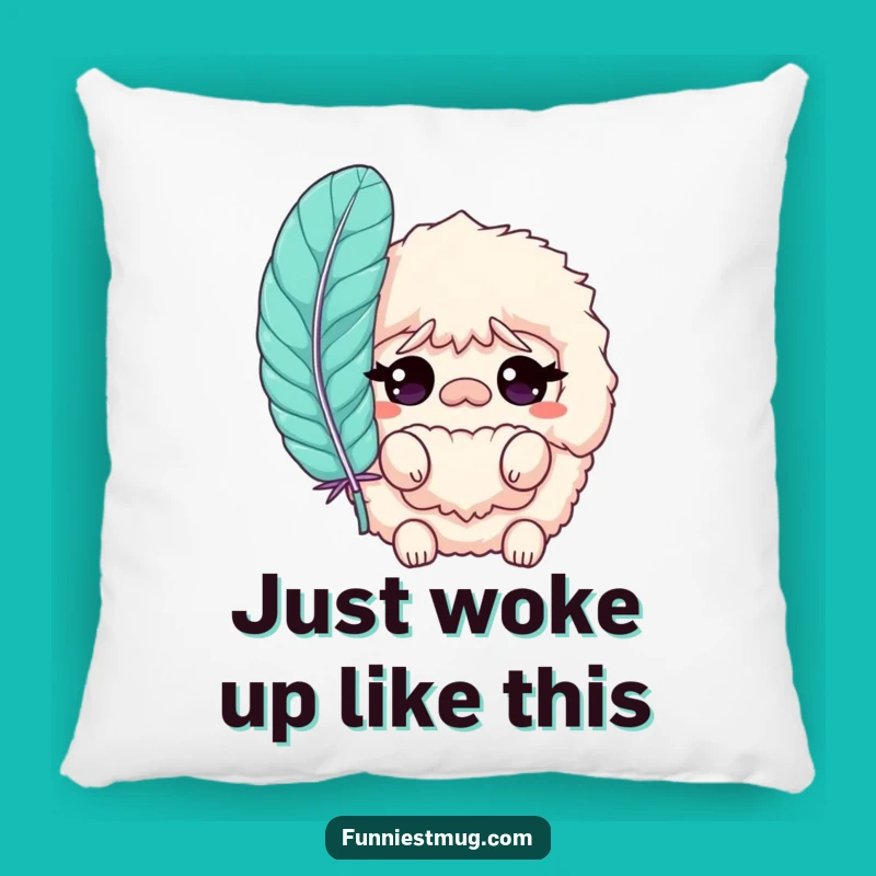 Funny Slipper Pillow: Bewildered Fluffy Character Comfort for Cozy Giggles