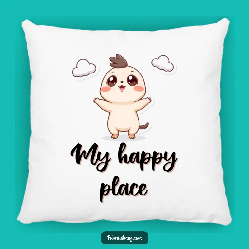 Funny Googly Eyed Creature Pillow: Cozy Comfort with Hilarious Teacup Juggling