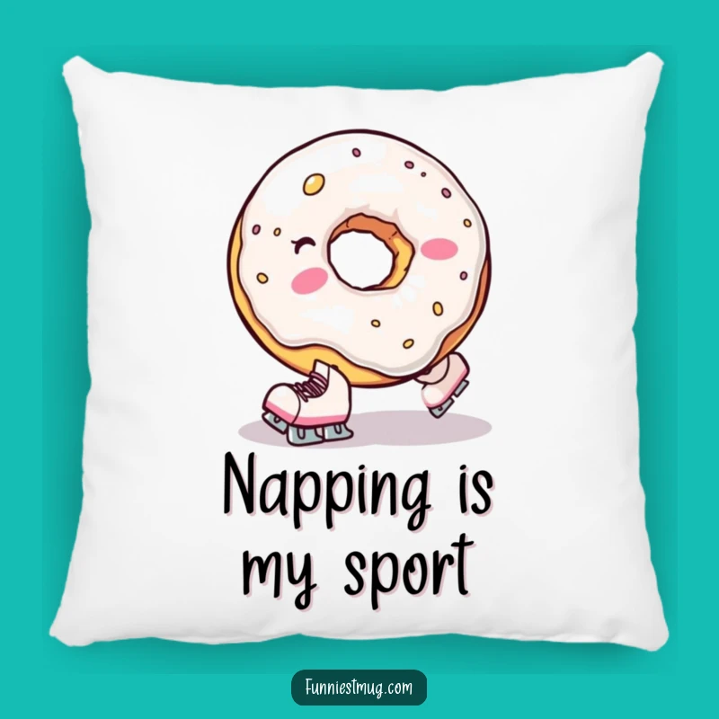 Funny Donut Hole Fall Pillow: Cozy Sweet Comfort Gift