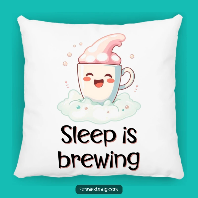 Funny Coffee Bath Spill Pillow: Cozy & Hilarious Comfort Cushion