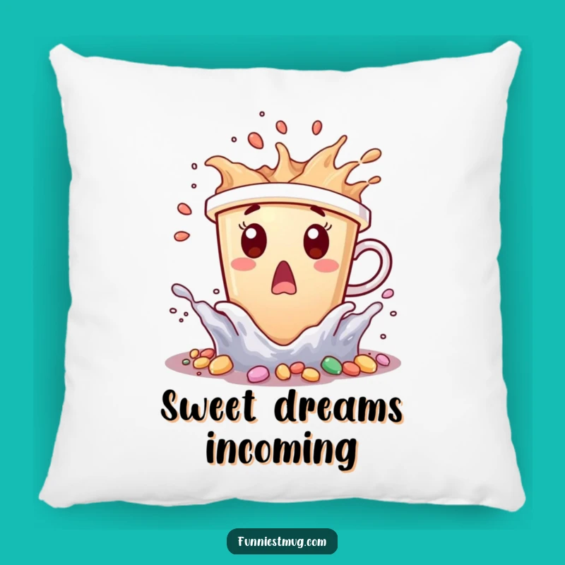 Funny Coffee Cup Pillow: Cozy Candy Comfort, Adorable Funny Gift