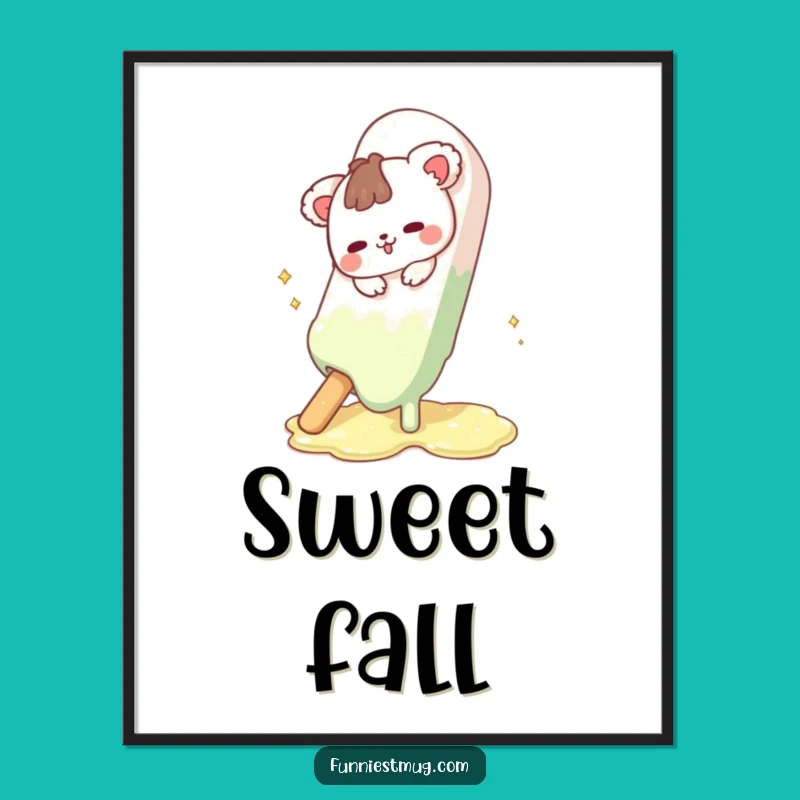 Funny Animal Chocolate Slip Digital Art: Printable Sweet Mishap Decor