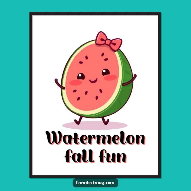 Funny Watermelon Trip Digital Art: Cheerful Fruit Comedy Printable Gift