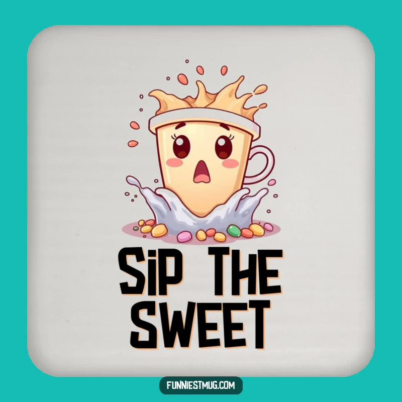 Funny Coffee Cup Coaster: Protect Your Table, Sweet Funny Gift