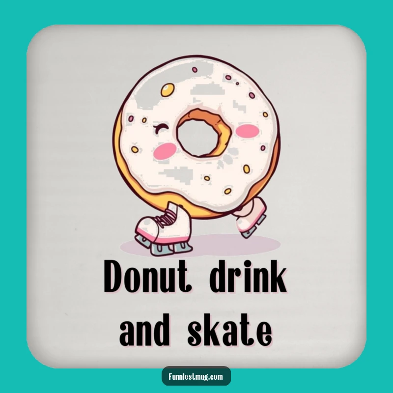 Funny Donut Hole Fall Coaster Set: Sweet Surface Protection Gift