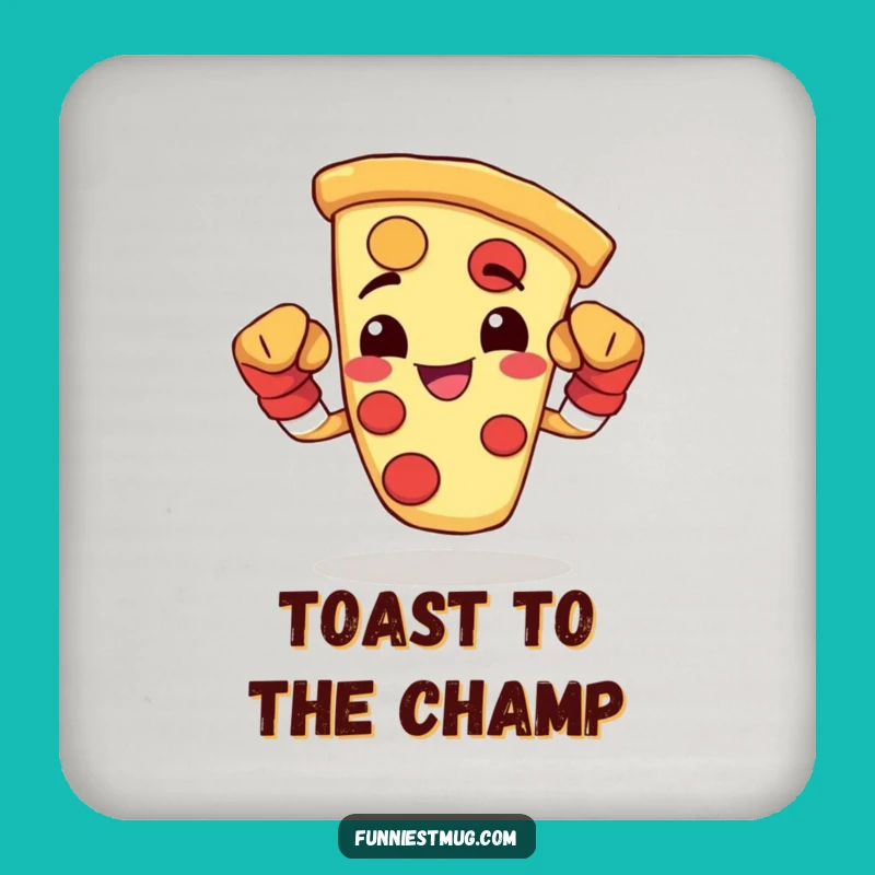 Funny Pizza Boxer Coaster - Happy Drink Protector, Perfect Gift