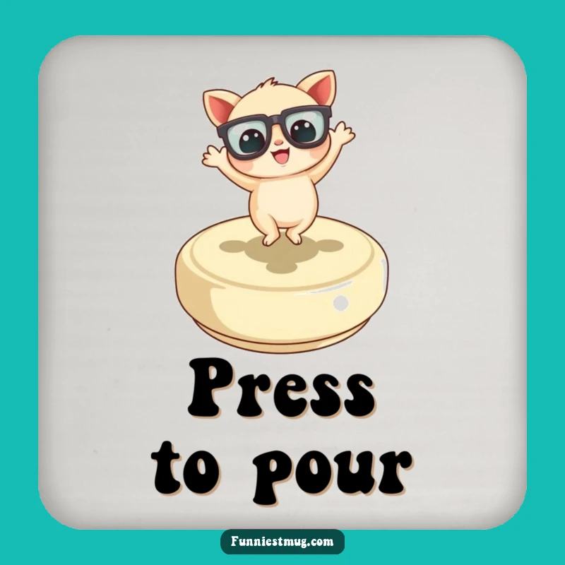 Funny Dancing Button Creature Coasters: Hilarious Protection with Flair