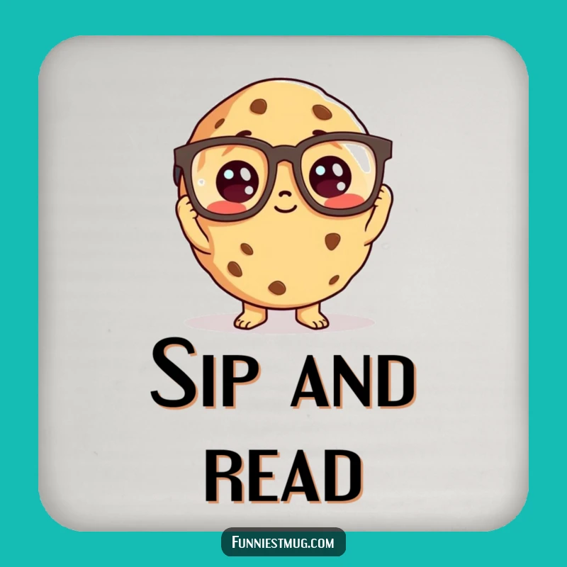 Funny Curious Cookie Coaster: Protect Your Table, Brainy Funny Gift