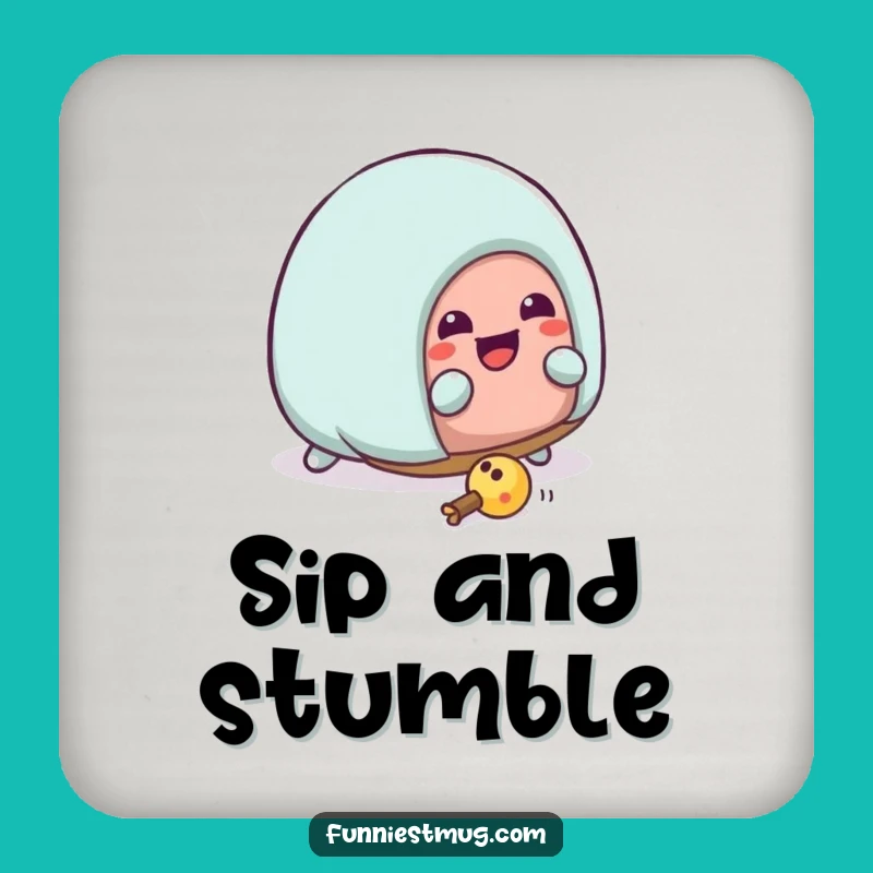 Funny Kawaii Slipper Tripping Coaster: Protect Surfaces with House Humor