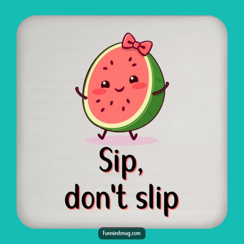 Funny Watermelon Trip Coaster Set: Fruity Surface Protection Gift