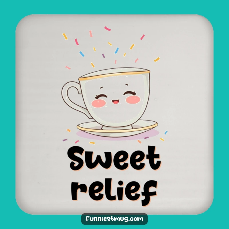Funny Teacup Sprinkle Coaster - Protect Surfaces Sweetly