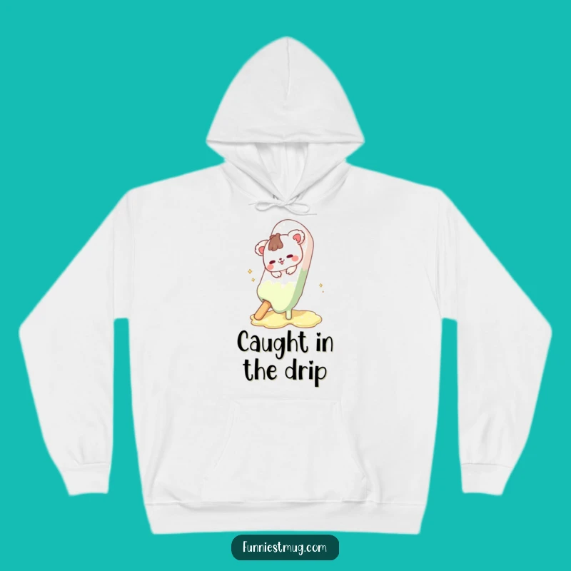 Cozy Funny Animal Chocolate Slip Hoodie: Warmth Meets Hilarious Mishap