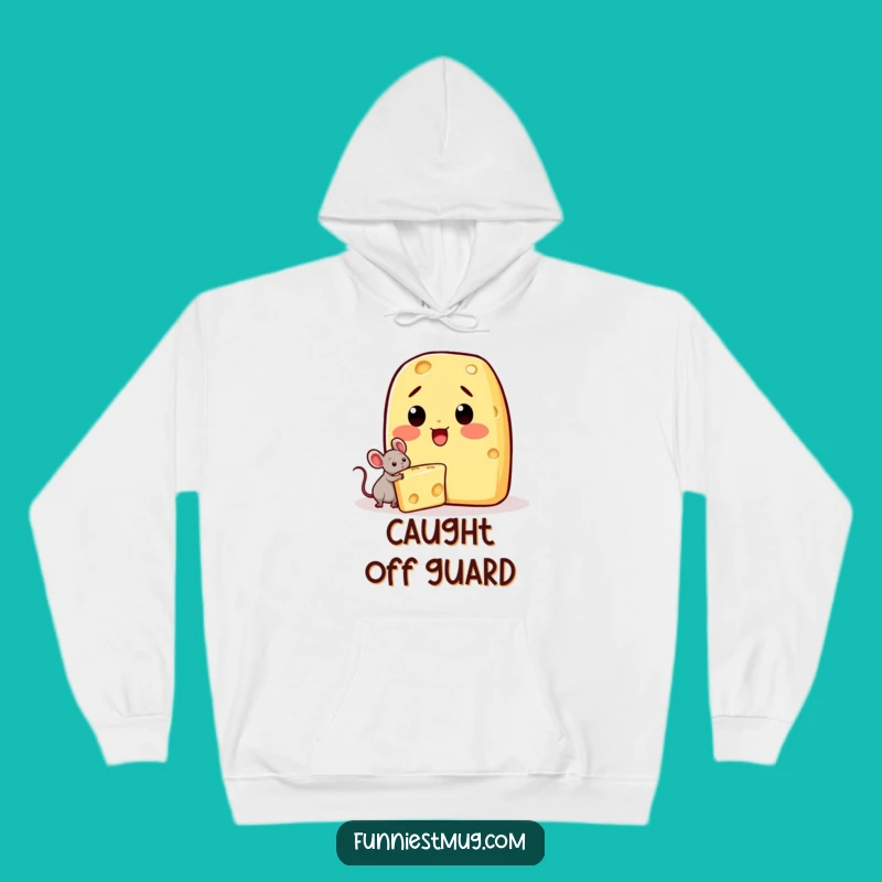 Cozy Funny Kawaii Cheese Hoodie - Mouse Theft Surprise