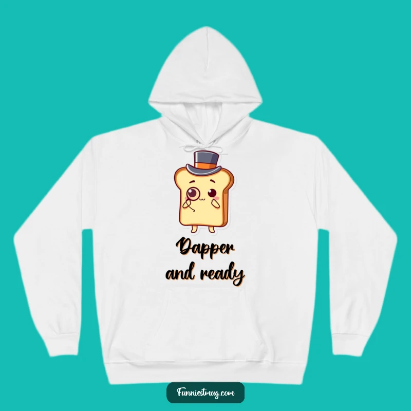 Cozy Funny Kawaii Toast Hoodie - Dapper Bowing Gentleman