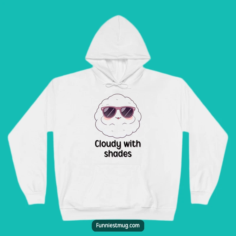 Funny Cloud Sunglasses Hoodie: Cozy Up with this Cool Character Design