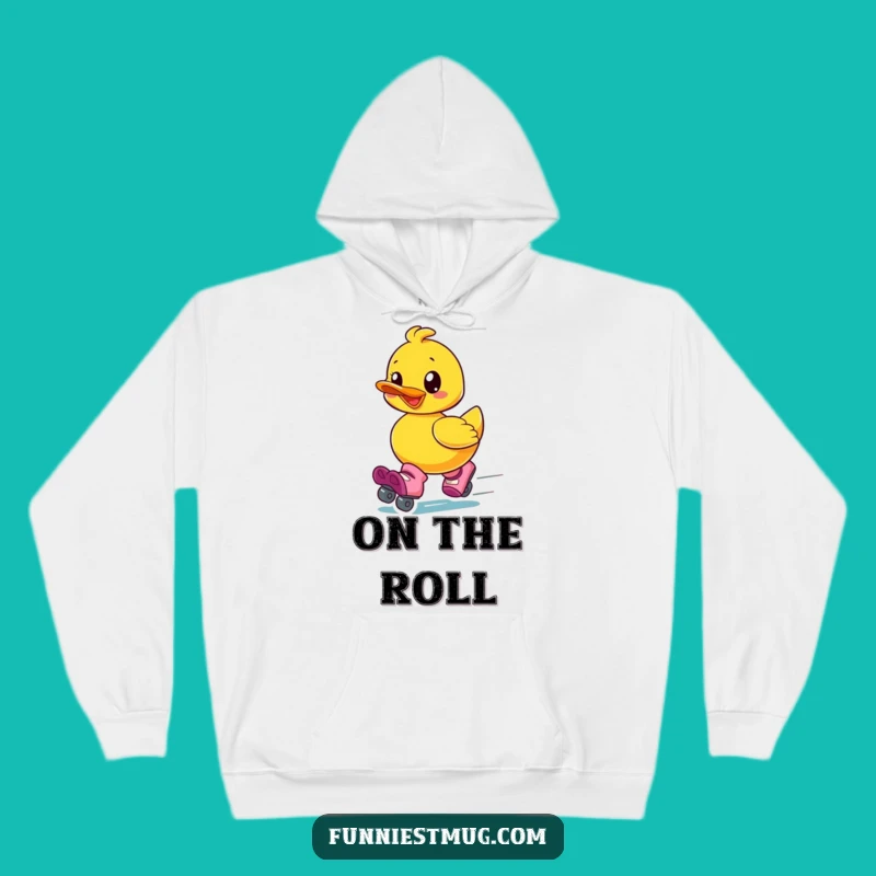 Funny Roller Skate Duck Hoodie: Cozy Up with This Hilarious Fast Fun