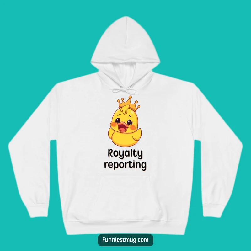 Funny Rubber Ducky Crown Hoodie: Shocked Joy Comfort, Warm Gift
