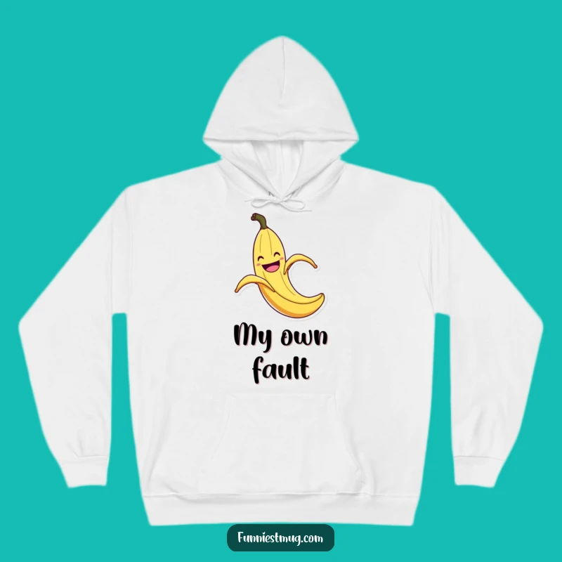 Funny Banana Peel Slip Hoodie: Comedic Flair Comfort, Warm Gift