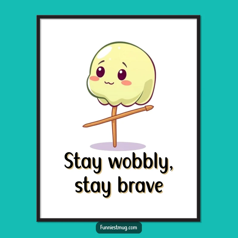 Free Printable Funny Jelly Wall Art - Wobbly Balance Downloadable Decor