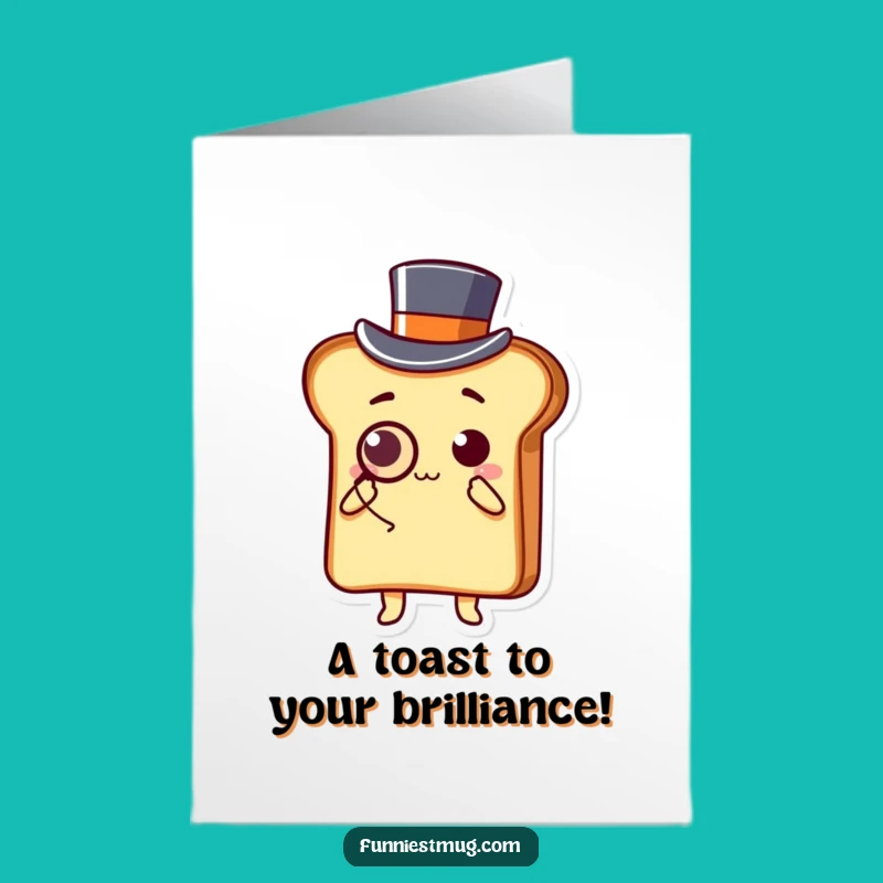 Free Printable Bday Card: Dapper Toast Kawaii Bowing Birthday Humor