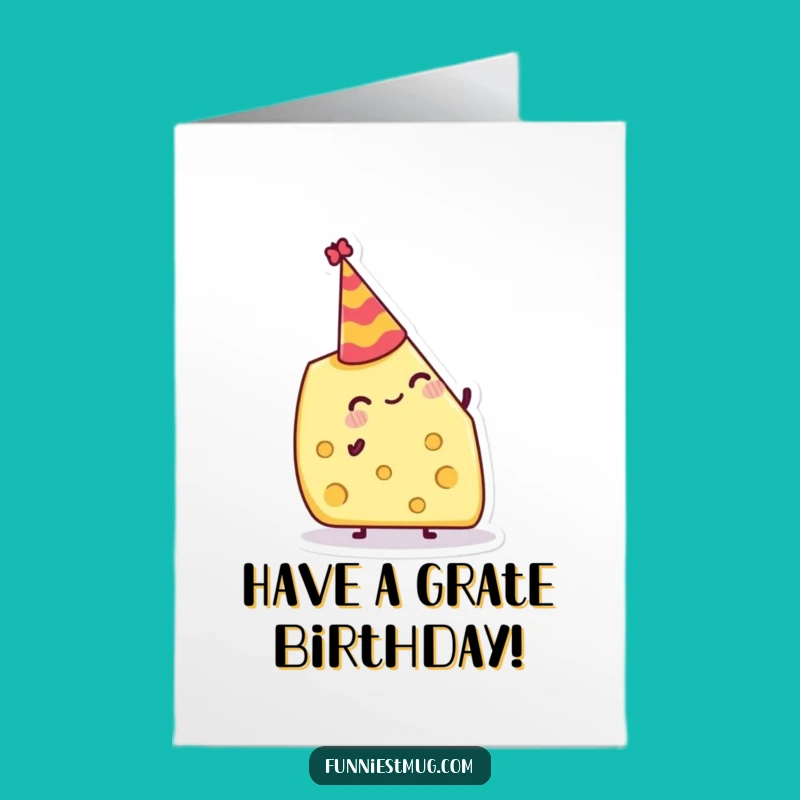 Free Printable Birthday Card: Cheesy Party Hat! Funny Downloadable Gift!