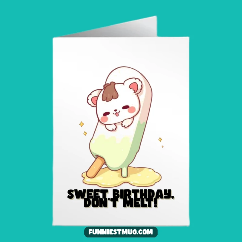 Free Printable Birthday Card: Chocolate Slip Funny Animal, Downloadable Gift