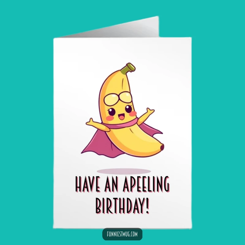 Free Printable Birthday Card: Flying Banana Hero, Hilarious DIY Downloadable Gift