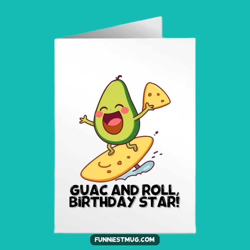Free Printable Birthday Card: Avoca-Surf Fiesta - Funny Downloadable Gift