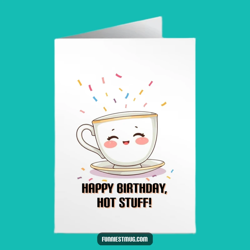 Funny Free Printable Teacup Birthday Card - Sprinkle Flood Escape Downloadable Greeting