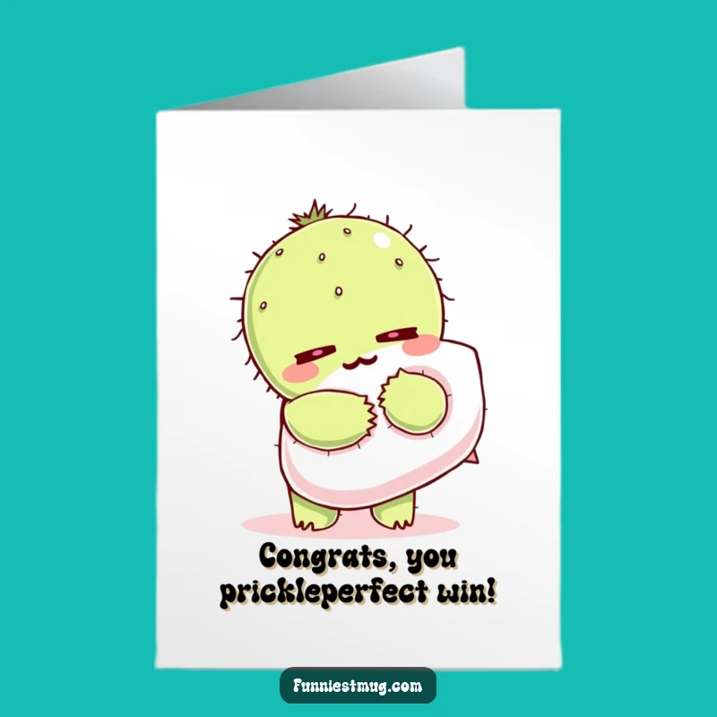 Free Printable Congrats Card: Cactus Hugging Success Humor